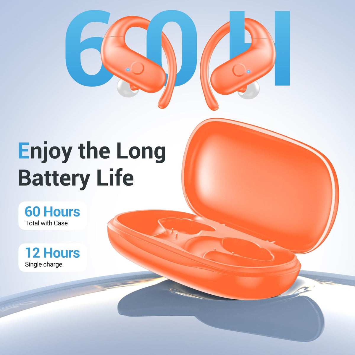 Renmou Bluetooth 5.4 earbuds with stable connection for movies and games.