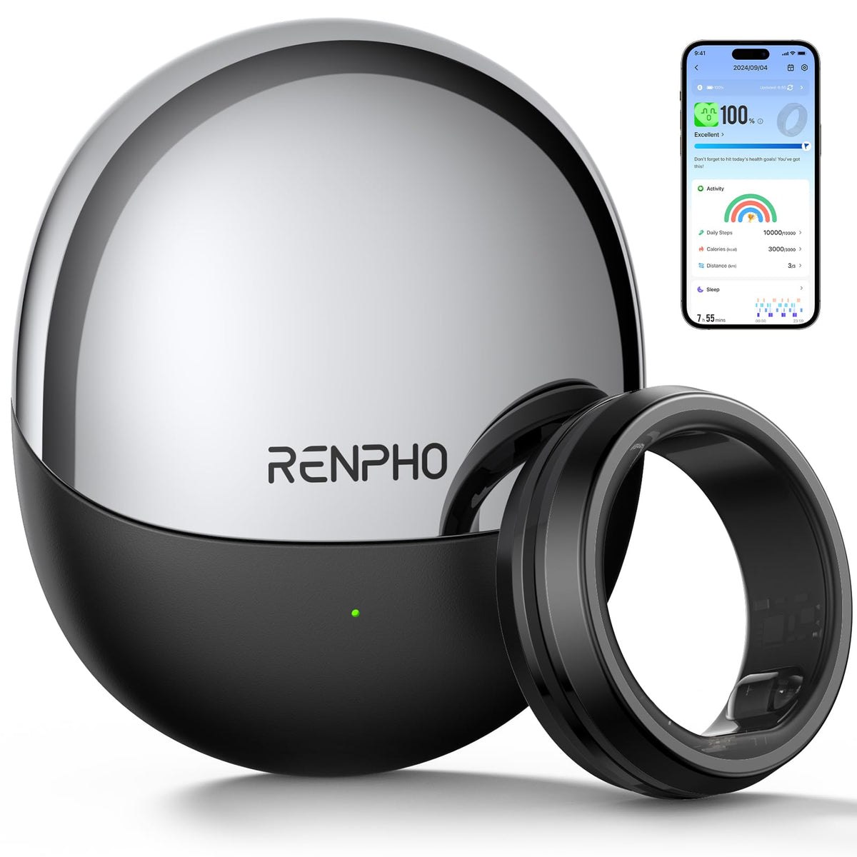 RENPHO Lynx ring charging case enables portable power for travel