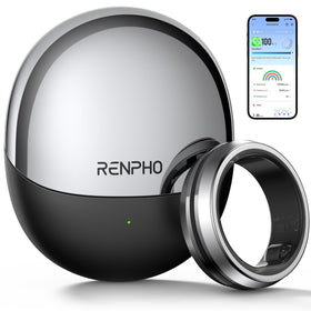 RENPHO Lynx ring on finger showing sleep tracking insights