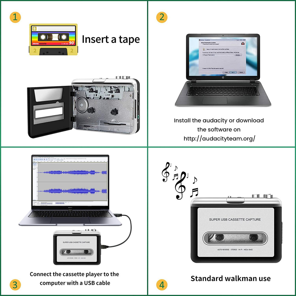 Reshow headphone jack in use with earbuds connected for private listening enjoyment