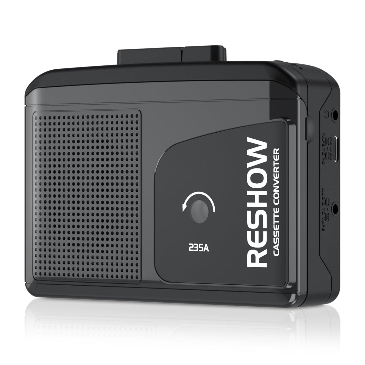 Reshow portable cassette player front view for easy listening