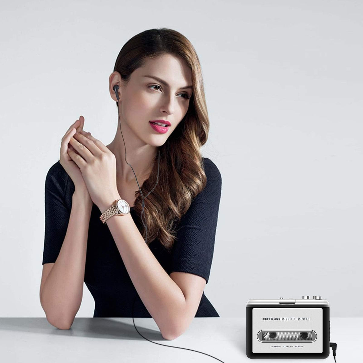 Reshow size comparison in hand showing compact dimensions for easy portability