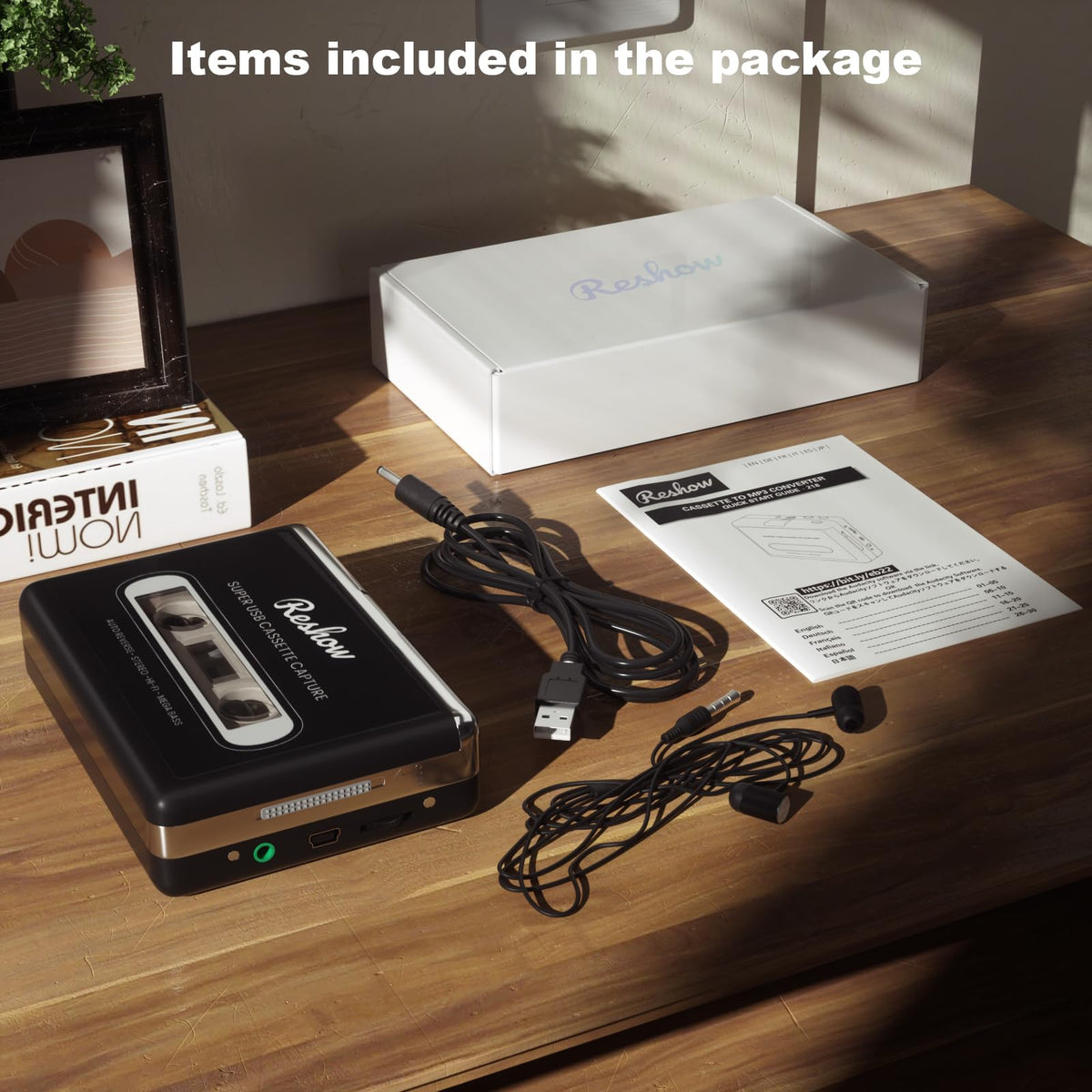 Reshow tape-to-digital conversion process captured with peaceful setup for high-fidelity audio.