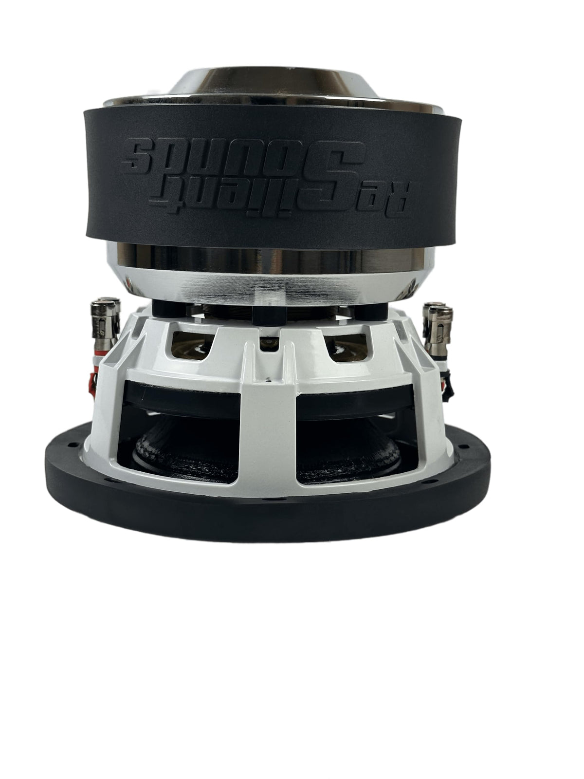Resilient Sounds Gold 8-In Subwoofer cone detail showing high excursion design.