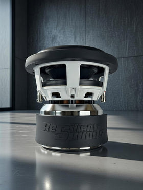 Resilient Sounds Gold 8-In Subwoofer front view for powerful bass in a car audio setup.