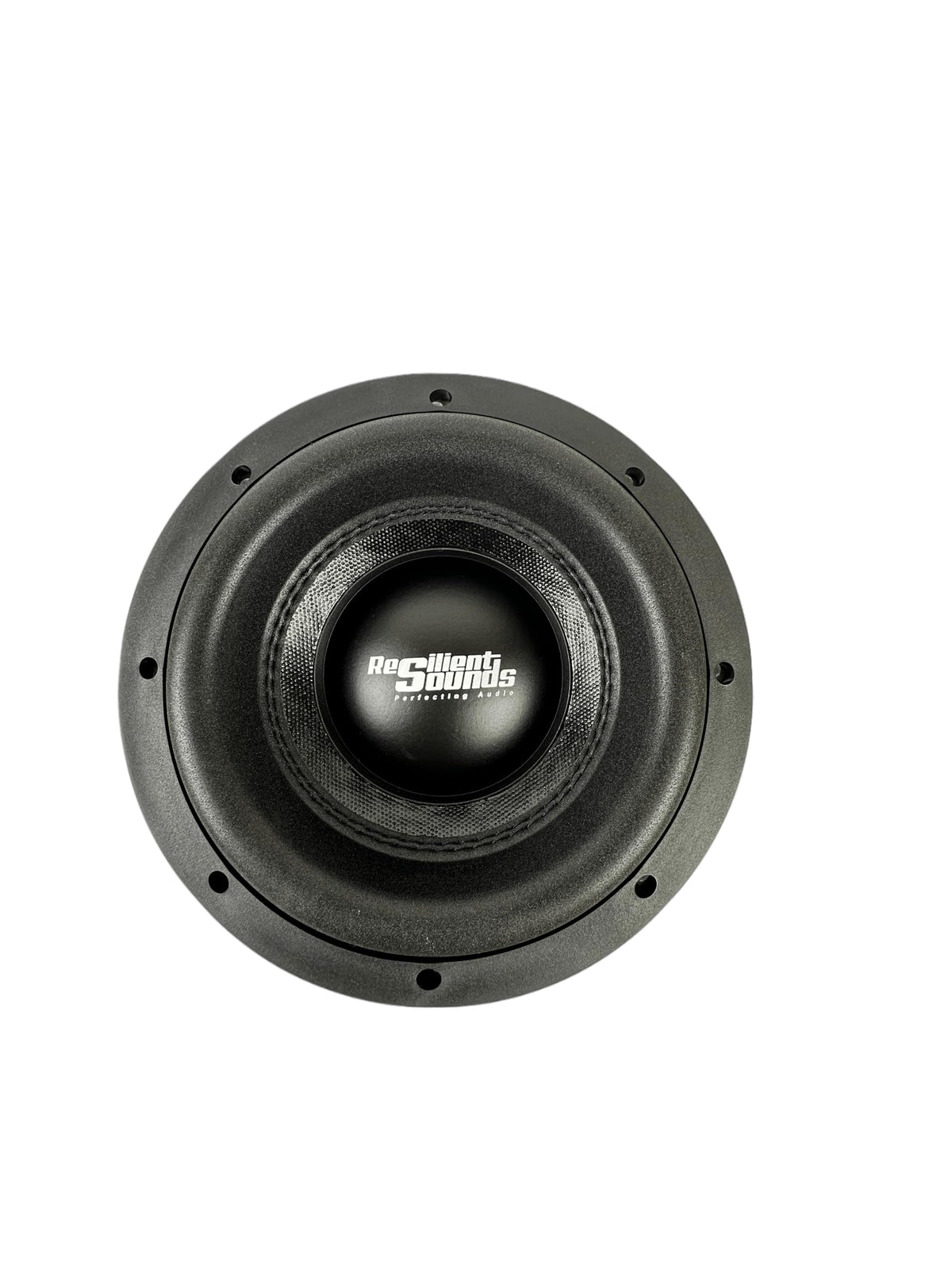 Resilient Sounds Gold 8-In Subwoofer mounting holes prep for secure installation.