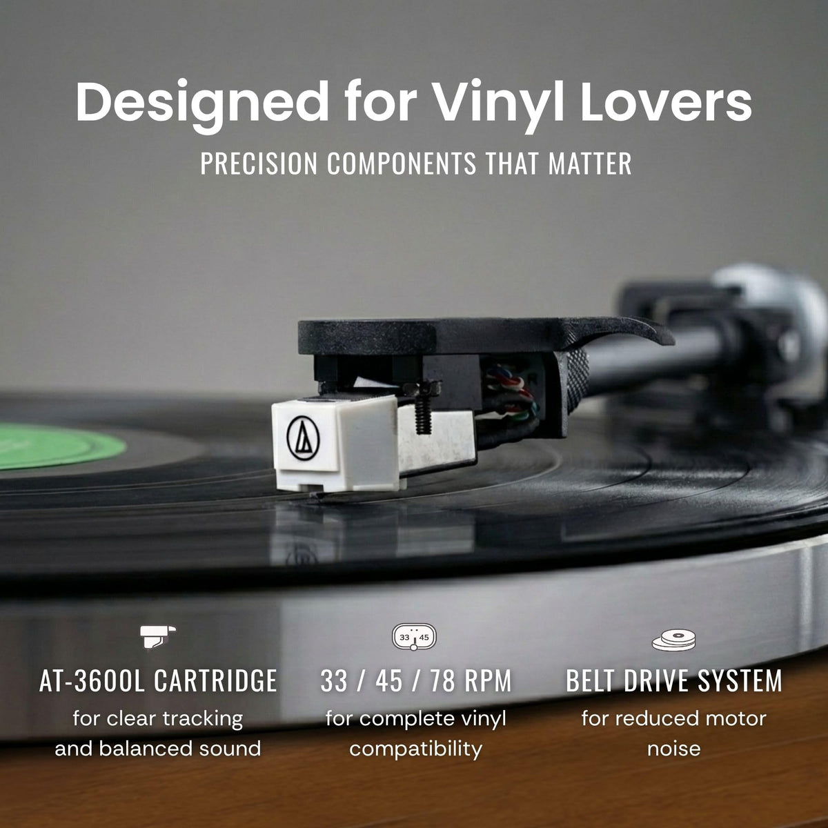 RESONANCE AUDIO WORKS precision AT-3600 cartridge provides accurate tracking on vinyl