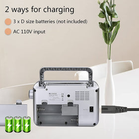 Retekess rear battery compartment open demonstrating battery-powered convenience