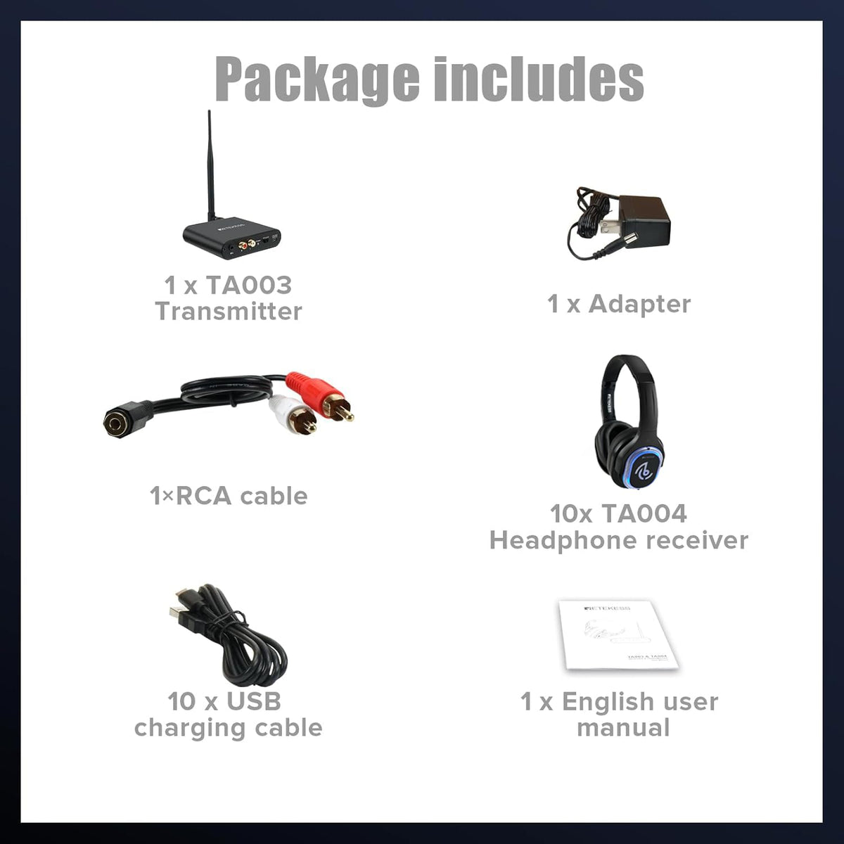 Retekess TA003 8h battery life ideal for all-night parties and workouts.