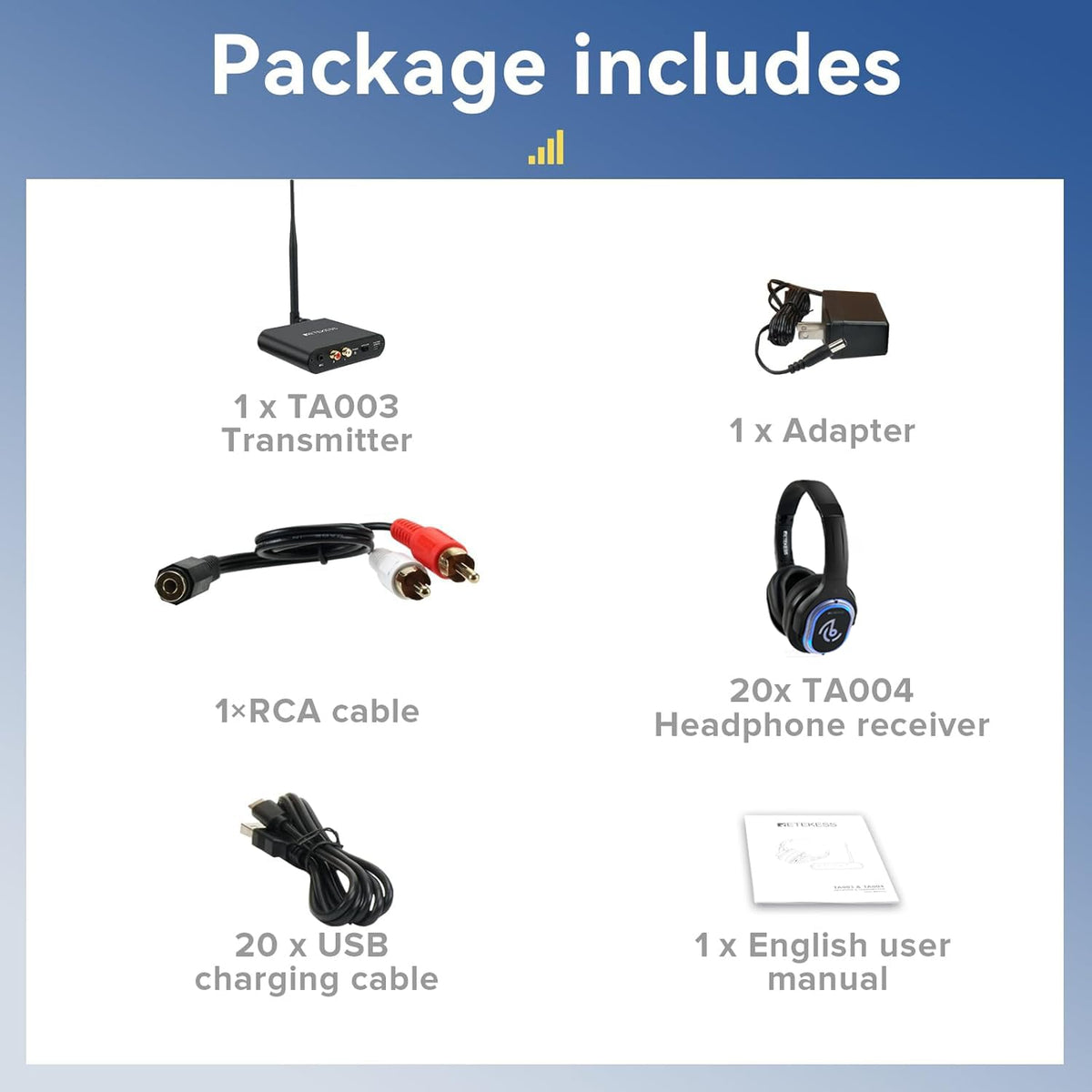 Retekess TA003 multi input support enables mic or external audio