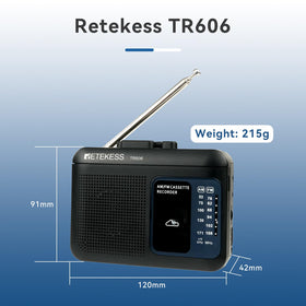 TR606 battery powered mode for portable listening anywhere