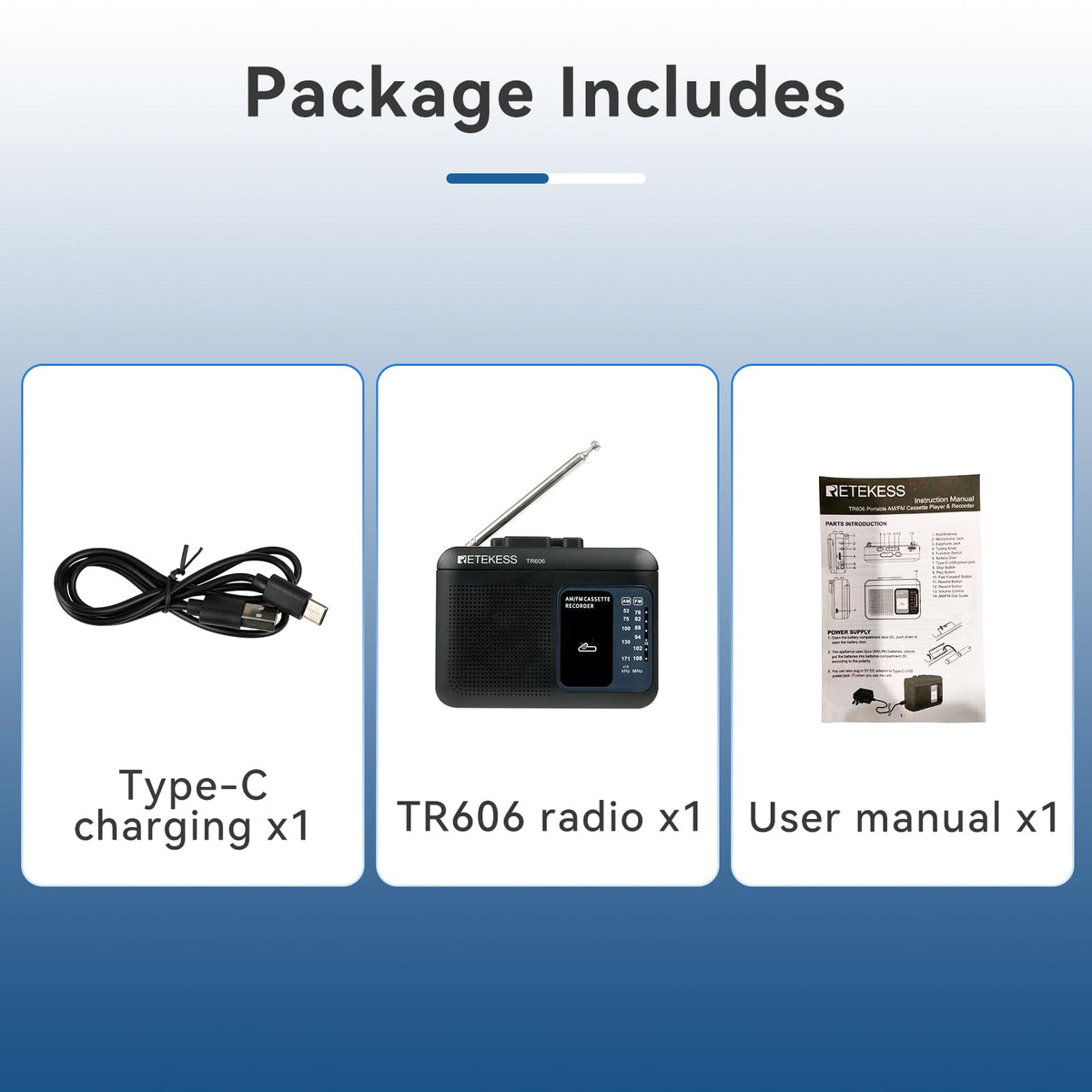 TR606 portable design suited for at home and travel listening