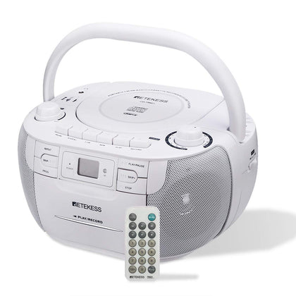 Retekess front view boombox showing speakers and display for clear listening