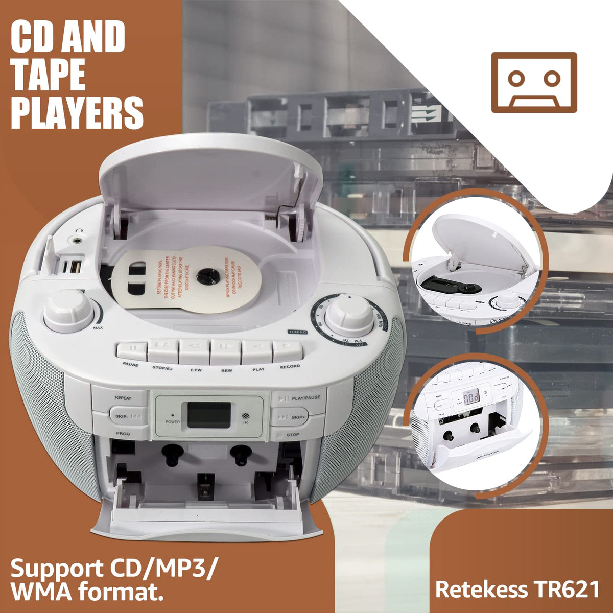 Retekess top handle and large controls for easy operation and transport