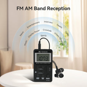 Retekess V112 LCD display presents clear tuning information