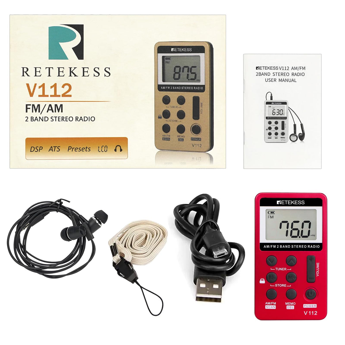 Retekess V112 lock-button feature prevents accidental operation during activities.