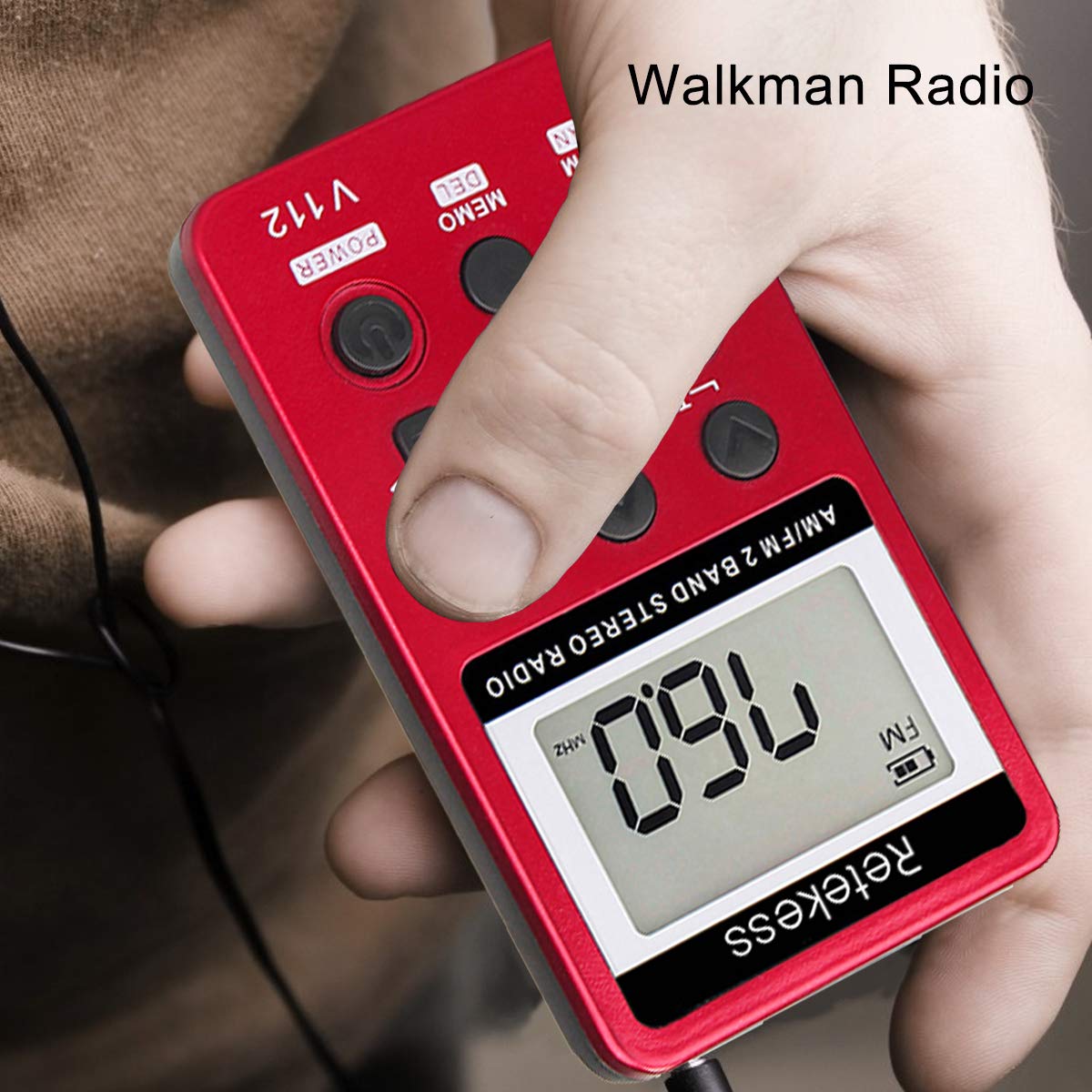 Retekess V112 rechargeable 500mAh battery supports long listening sessions.