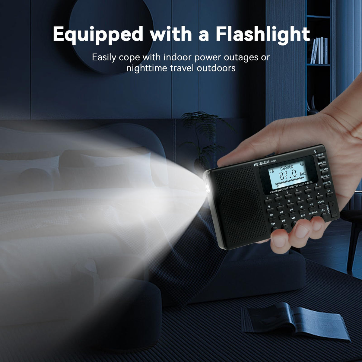 Retekess V115P charging with Type-C fast charging for quick power