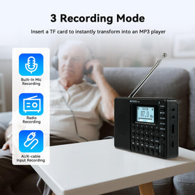 Retekess V115P top controls for quick tuning during outdoor activities