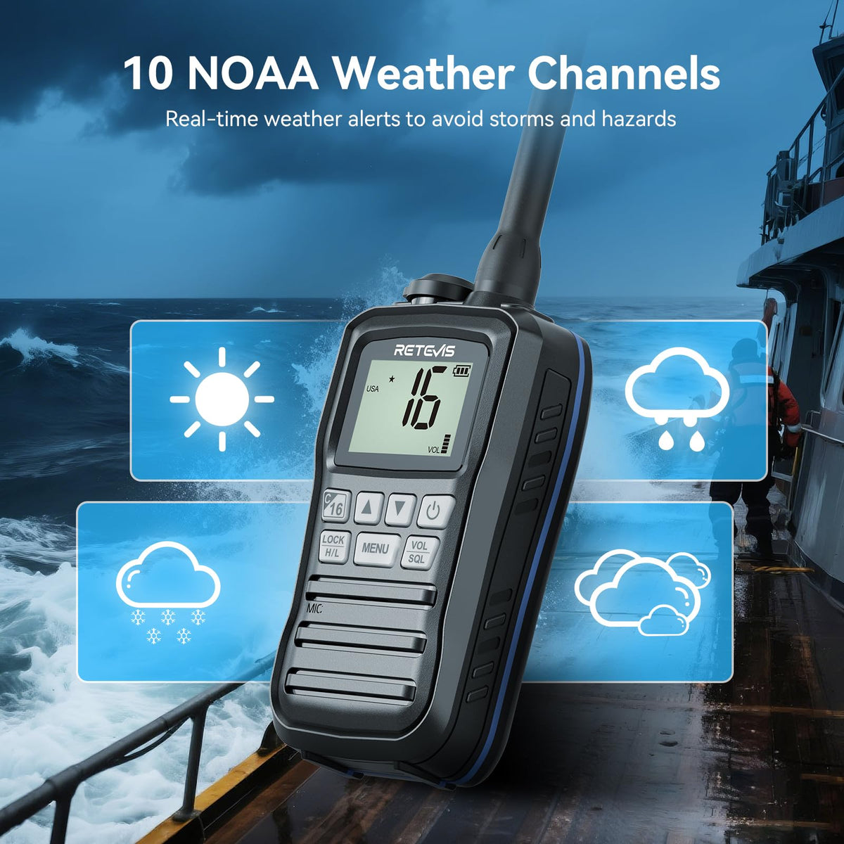 RM01P on kayak for reliable on-water communication.