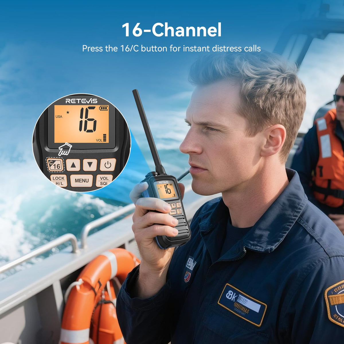 RM01P supports NOAA weather and 88 global channels for broad communication.