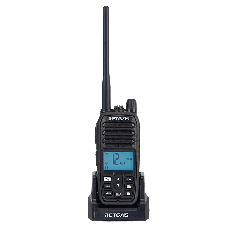 Retevis RM21 front view showing controls and speaker for reliable communication