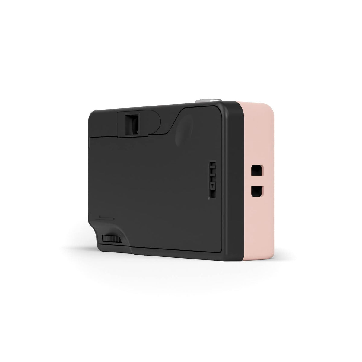 Close-up of pastel pink body showing simple controls for beginners