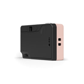 Close-up of pastel pink body showing simple controls for beginners