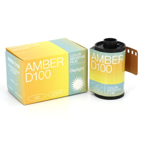RETO Amber D100 35mm film canister with color negative emulsion for cinematic results.