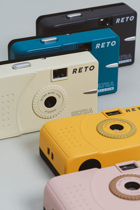 Pastel pink RETO camera ready for everyday photography