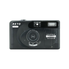 RETO PANO front view showing camera body and wide lens, ideal for travel shots