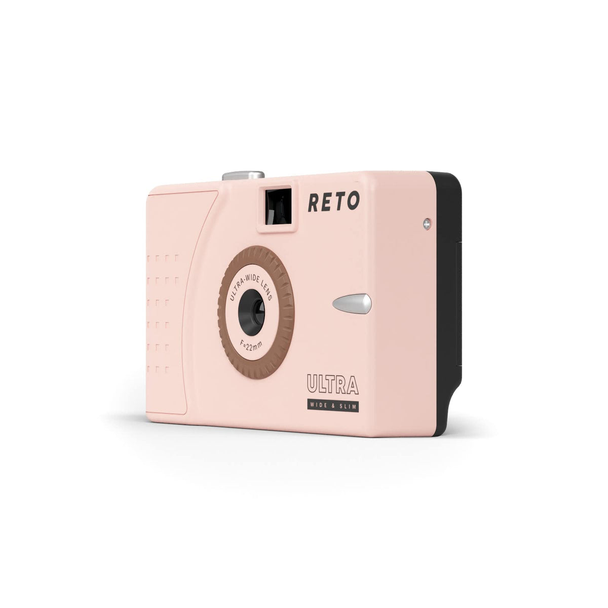 RETO camera in hand with 22mm ultra-wide lens for expansive cityscapes