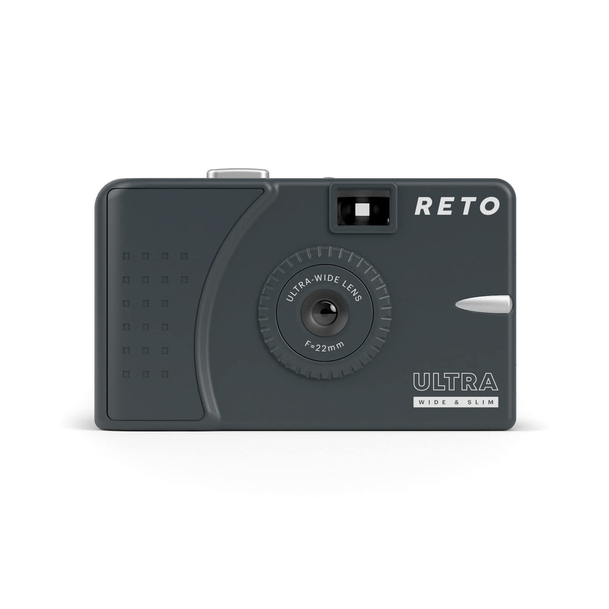 RETO Ultra Wide 35mm camera front view highlighting compact, portable design for everyday carry.