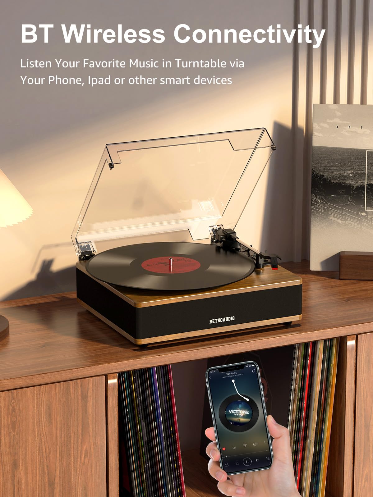RetroAudio auto-stop feature protects records during playback.