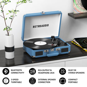 RetroAudio Bluetooth pairing enables wireless music from your phone for easy setup