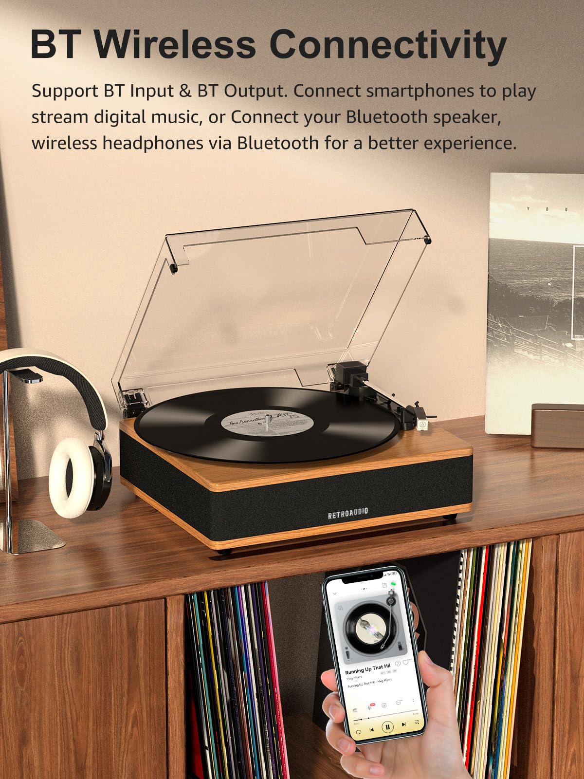 RetroAudio built-in speakers delivering room-filling sound