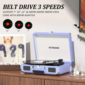 RetroAudio built in stereo speakers deliver immediate room filling sound