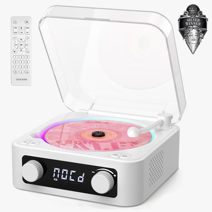 RetroAudio front view showing built-in speakers and compact design for easy placement