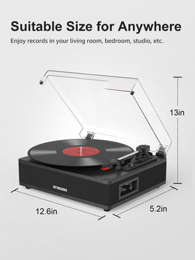 Premium wood dust cover doubles as a stylish decor piece for RetroAudio