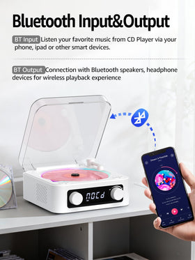 RetroAudio screen display and control buttons for simple navigation and settings