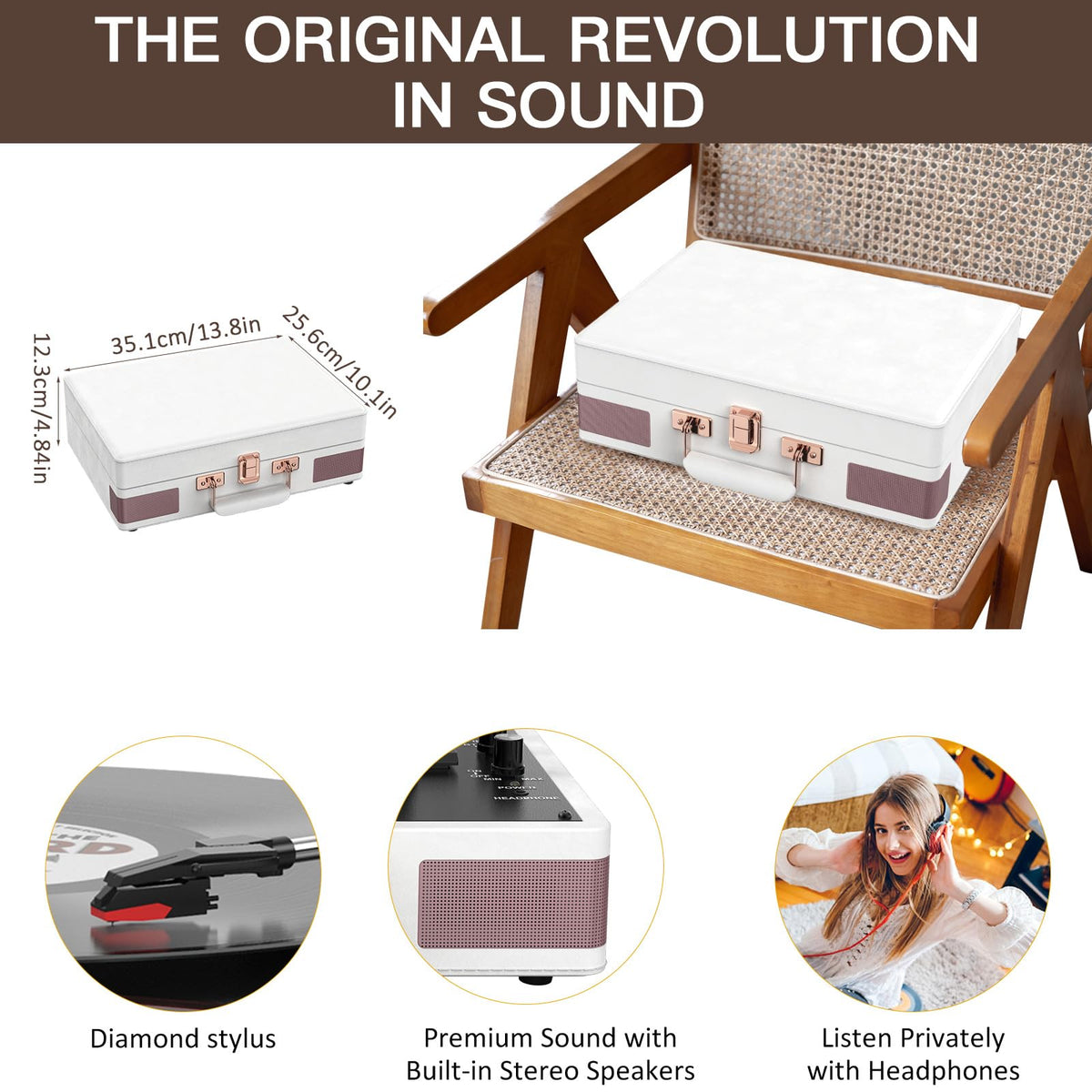 Retrolife built-in speakers providing clear, compact room-filling sound