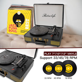 Retrolife built-in stereo speakers delivering warm, immersive sound