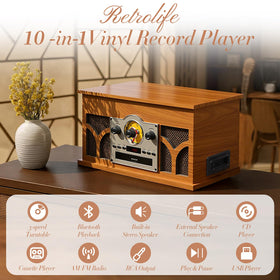 Retrolife built-in speakers deliver rich, room-filling sound
