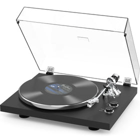 Retrolife record player wireless output for wire-free listening with BT speakers.