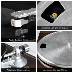 Retrolife turntable isolation damping feet minimize micro-vibrations for steadier play