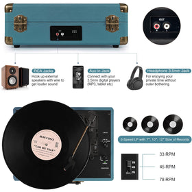 Belt driven mechanism in coral blue delivers warm analog vibes