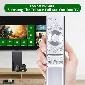 RETROSUN BN59-01346A remote back view highlighting ergonomic design.