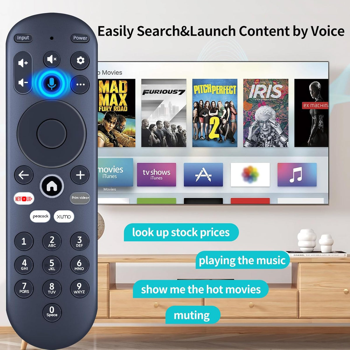 RETROSUN close-up microphone button for faster voice search convenience