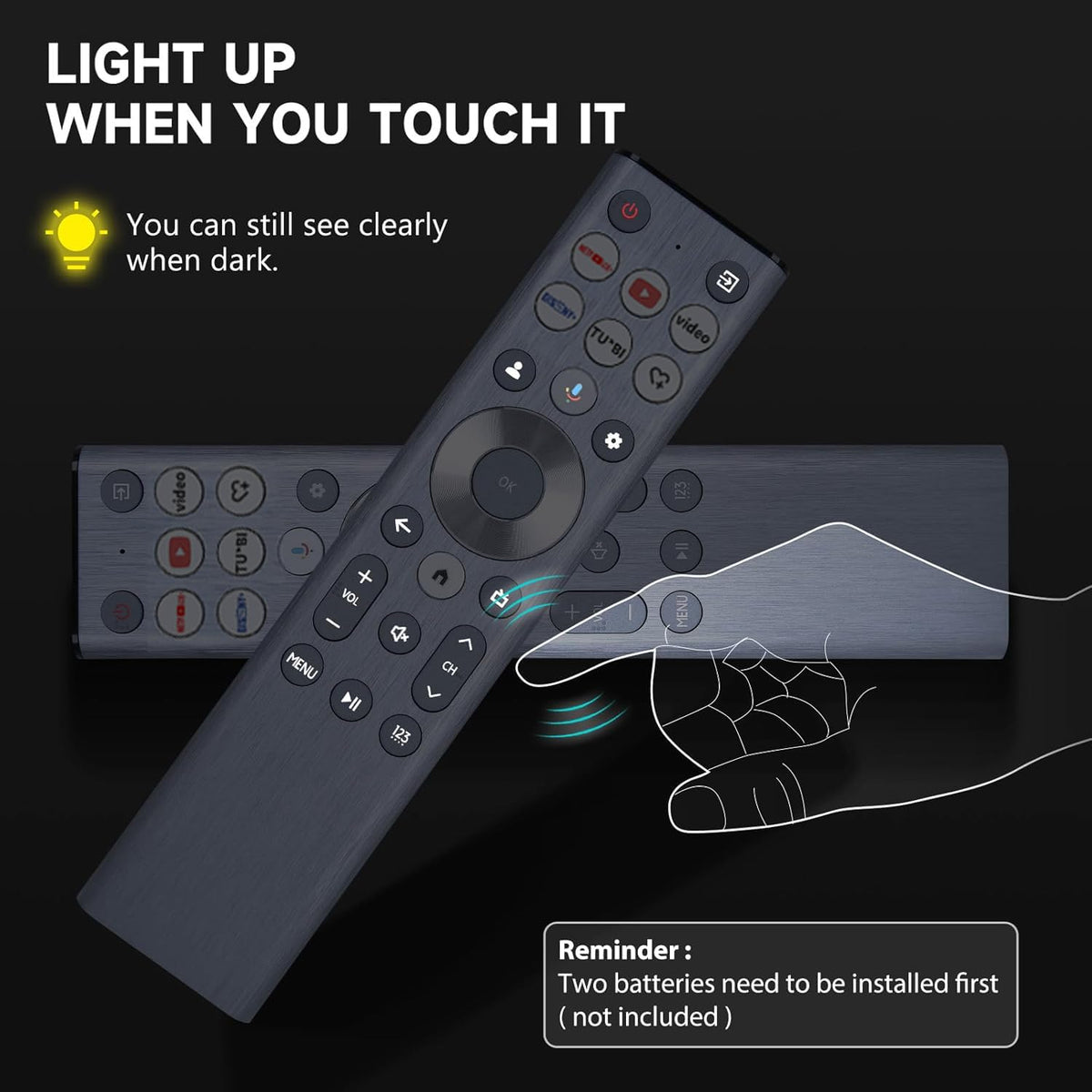 RETROSUN remote illuminated backlit keys for low-light visibility and quicker navigation