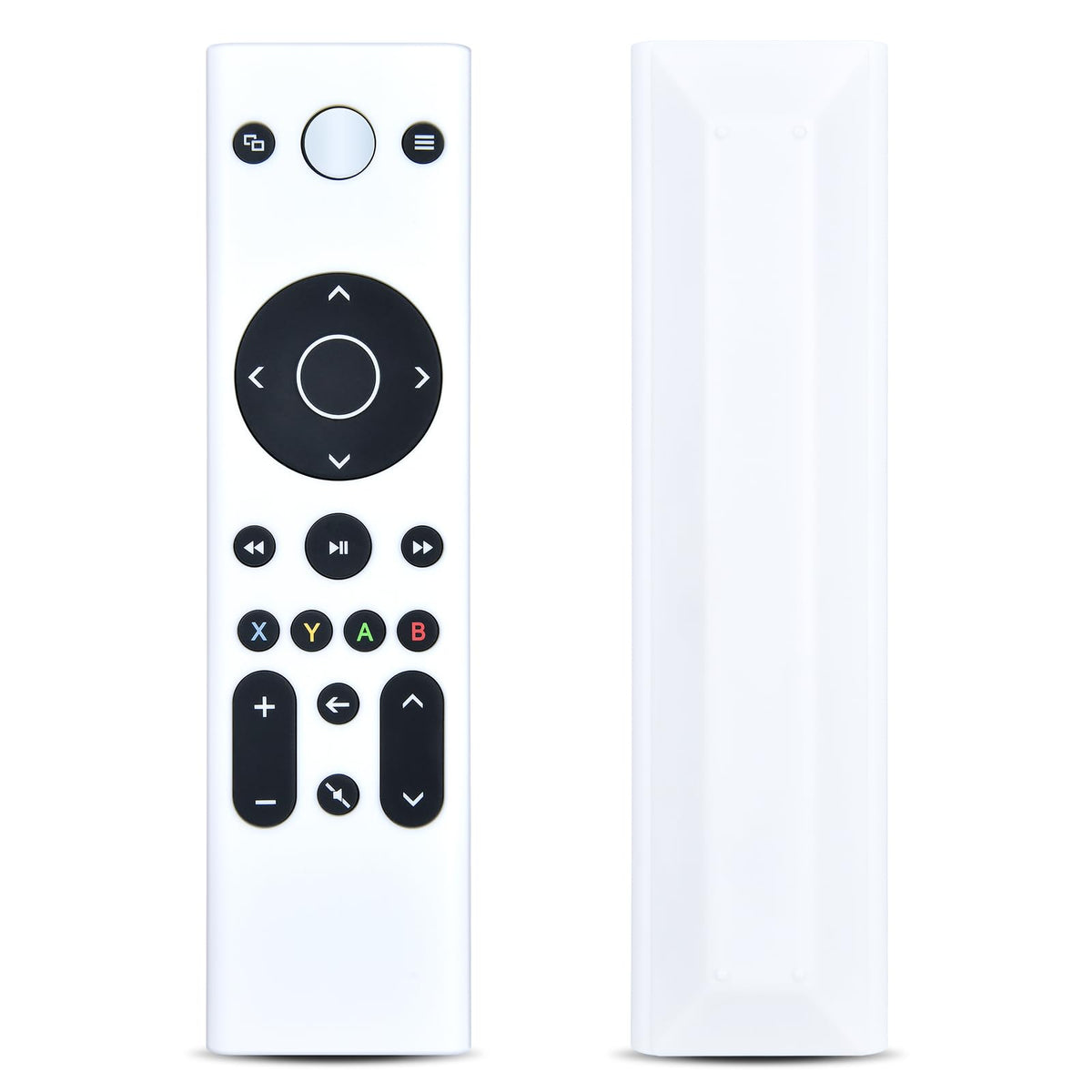 RETROSUN front view of white remote showing overall layout and easy access